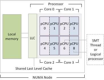 NUMA and CPU elemenents