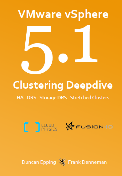 vSphere 5.1 clustering deepdive CloudPhysics cover