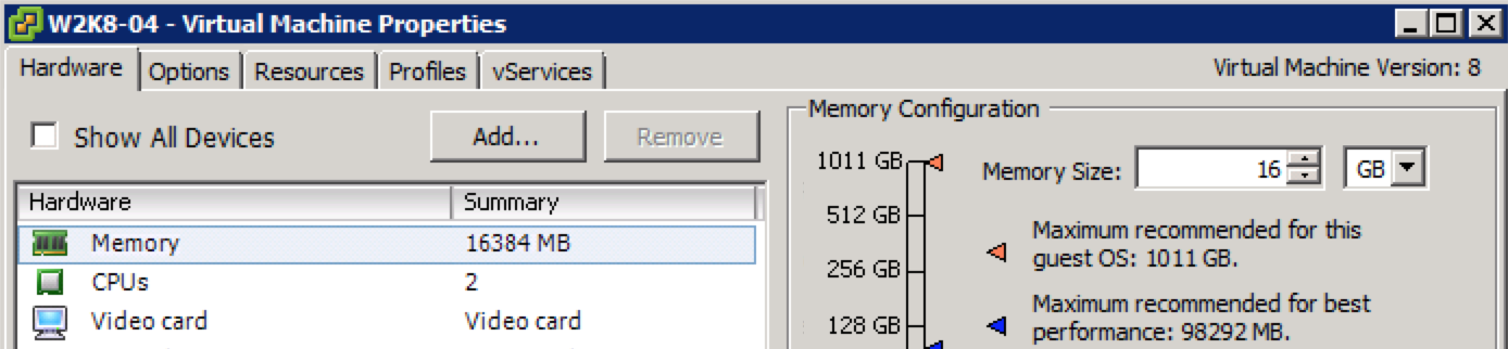 Vista Memory Recommendation