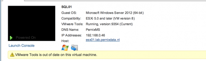 VMware Tools is out of data on this virtual machine while summary states Current