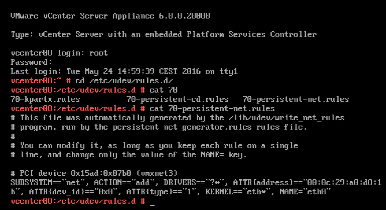 09-VCSA-clean udev rule