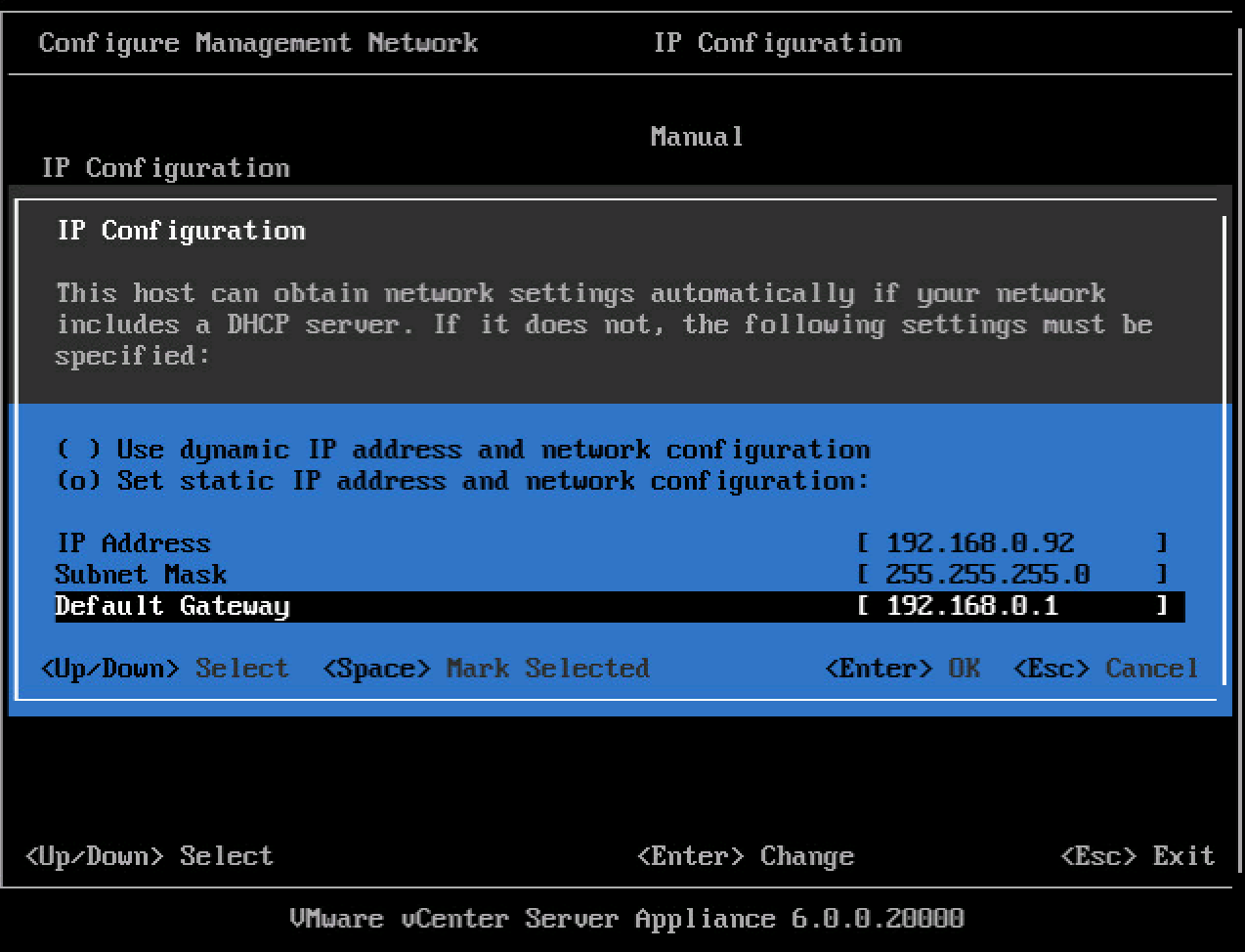 10-VCSA-configure management network